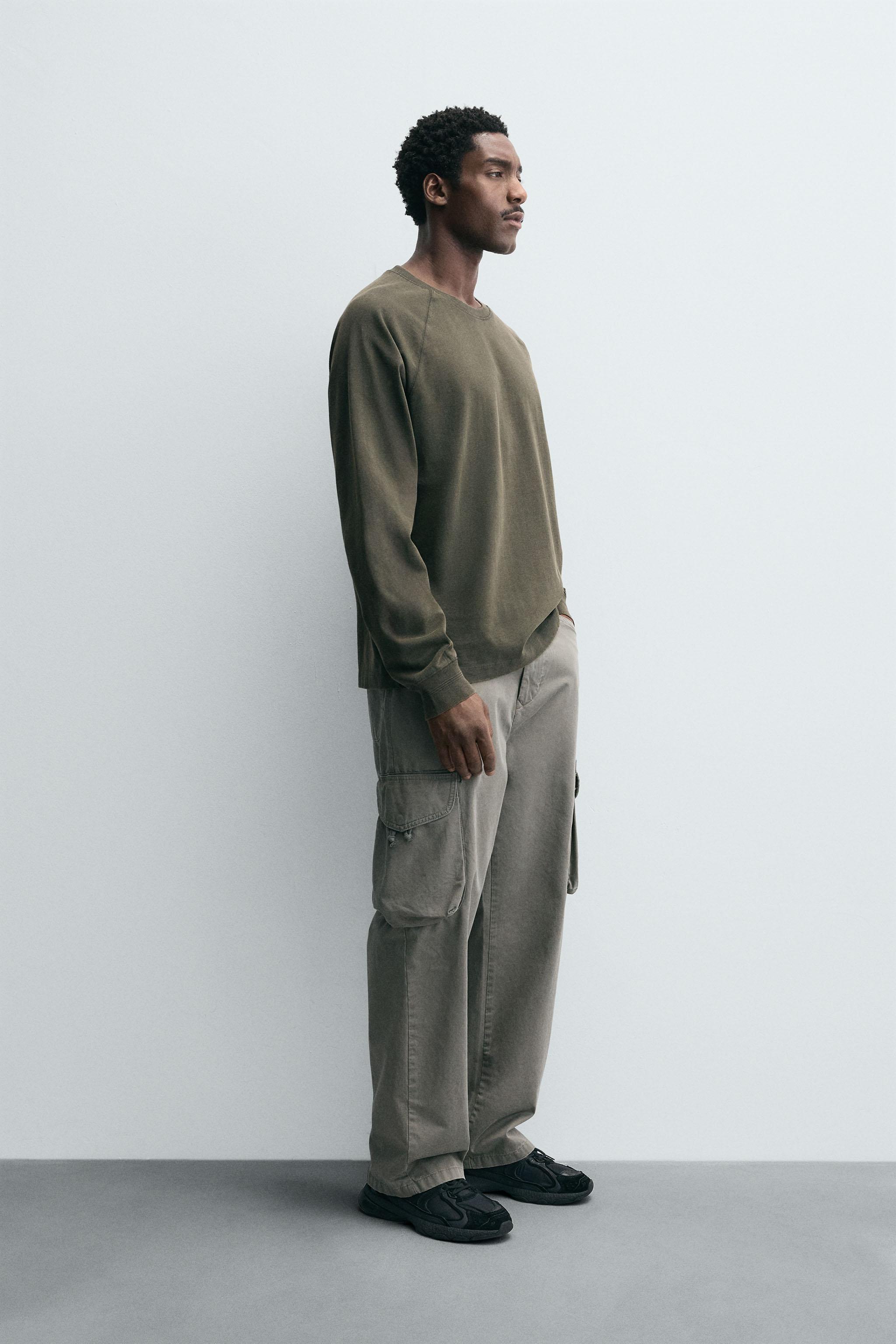 WASHED RAGLAN SLEEVE T-SHIRT